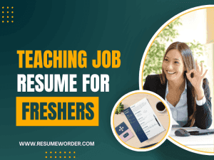 Teaching Job Resume for Freshers