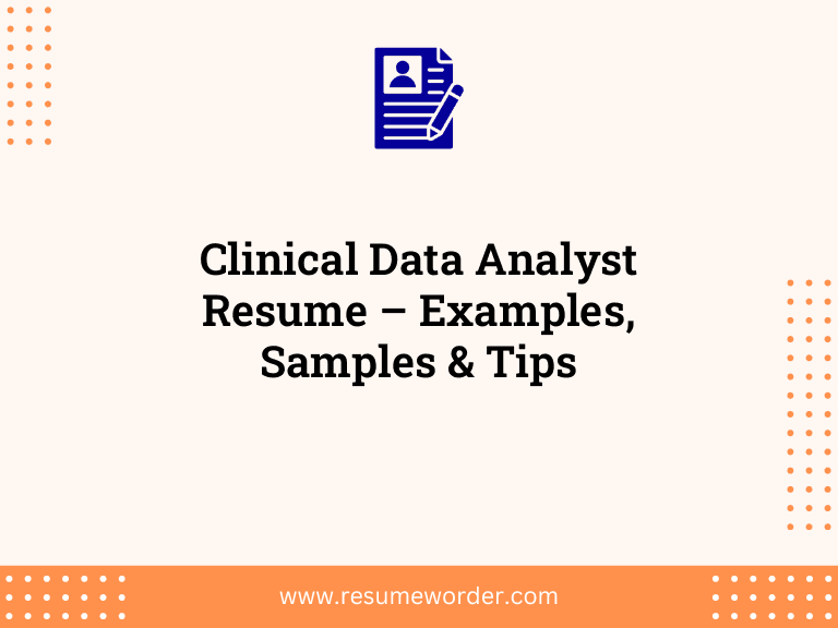 Clinical Data Analyst Resume - Examples, Samples & Tips 13 Clinical Data Analyst Resume – Examples, Samples & Tips