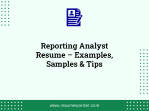 Reporting Analyst Resume – Examples, Samples & Tips